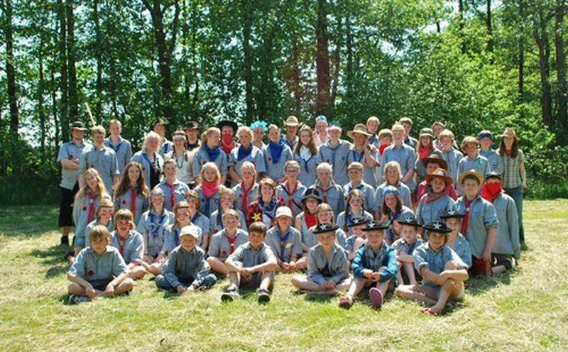 Pfadfindergruppe beim Pfingstlager